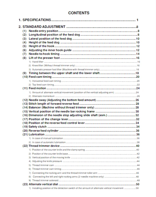 JUKI LU-1510N LU-1508N LU-1560N LU-1565N ENGINEERS MANUAL REPRINTED COMB BOUND - Image 2 of 3
