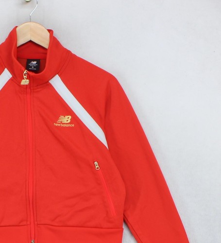 New Balance Cropped Track Jacket Womens Size M Red Lightweight Full Zip - Picture 7 of 14