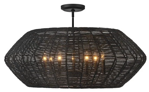 Hinkley Lighting 40385 Luca 7 Light 36"W Lisa McDennon Pendant / - Black - Picture 5 of 10