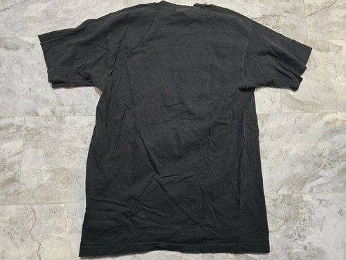 Vintage Apple Spellout T-shirt Black Sz L Rainbow Macintosh Single Stitch 80s/90 - Picture 2 of 8