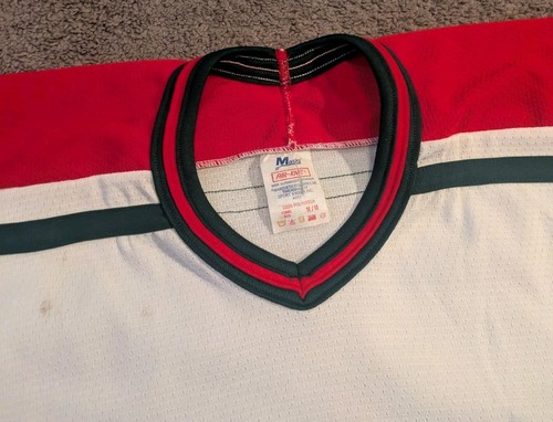 Vintage CCM New Jersey Devils White Red Green Blank Hockey Jersey Men's M - Picture 4 of 6