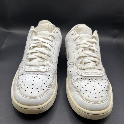 Size 7.5- Nike Court Vision Low Triple White - Picture 3 of 7
