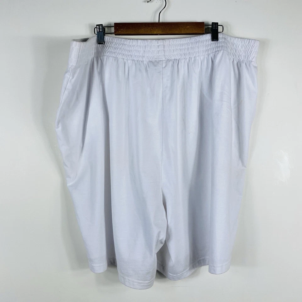 Pantalones Cortos Mujer Dentro Talla 30 32 Tejido Blanco Mezcla Algodón Bolsillos Foto 2 de 4