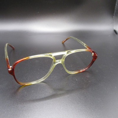 Vintage Anthony Martin Mickey 54-18 COL.13 Eyeglass Frames Brown Yellow Tortoise