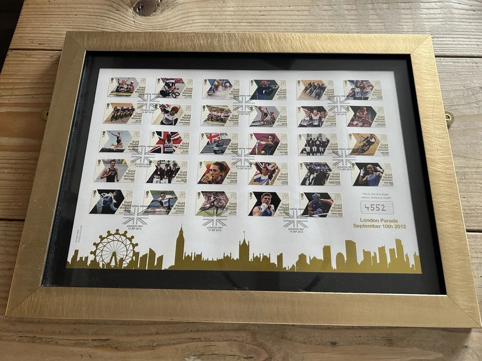 Set of 2012 London Olympic & Paralympic GB framed Winners Stamps - Image 4 of 4