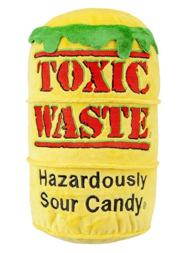 GIFTMÜLL GEFÄHRLICH SAURE SÜSSIGKEITEN STOFFTIER PLÜSCHTIER 10 ZOLL GELB BRANDNEU - Bild 2 von 2