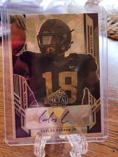 2021 Leaf Metal Draft Autographs Crystals Purple #PA-CBJ Carlos Basham Jr, S#/20