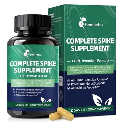 Spike Protein Detox Capsules, Nattokinase Supplement 8000FU, Quercetin with B...
