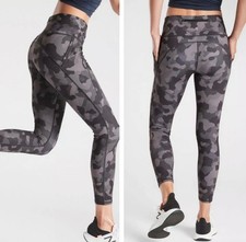 Athleta Ultimate Camo 7/8 Tight Leggings Black Gray Women's Size XS
