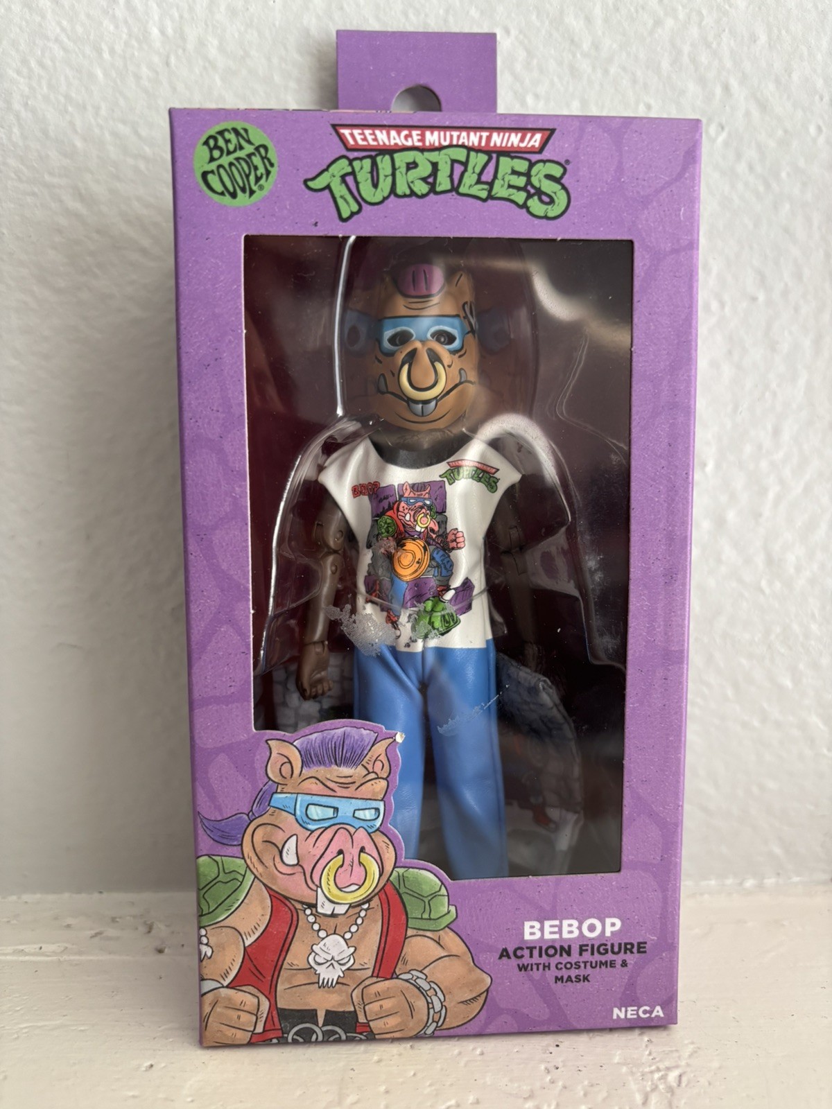 NECA Ben Cooper TMNT Teenage Mutant Ninja Turtles Bebop Action Figure Sealed
