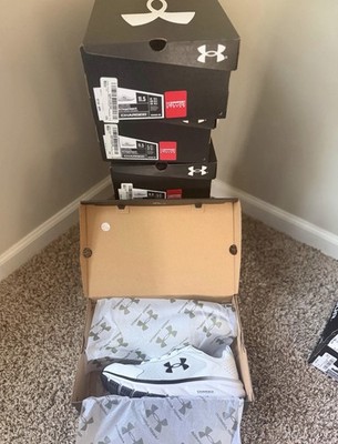 Size 11.5 - Under Armour Charged Assert 9 White Black