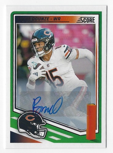 2025 Panini Score #289 Rome Odunze Auto ~ Chicago Bears