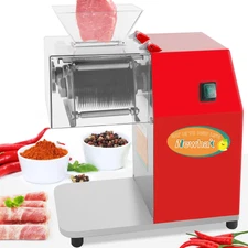 850W Meat Cutter Machine, Commercial Meat Cutting Machine 5mm/0.2inch Heavy D...
