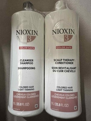 Nioxin System 3 Shampoo & Conditioner 1L (33.8oz) DUO SET COLORED HAIR THINNING