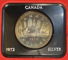 1972 Canada $5 Silver Dollar Proof Coin In Original Case Royal Canadian Mint