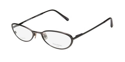 NEW VERA WANG LUXE EPIPHANY I GLASSES OVAL FULL-RIM GM 49-17-130 ITALY TITANIUM