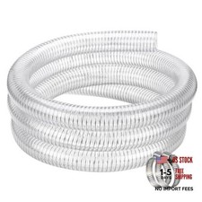 Clear Wire Reinforced Flexible Hose 1 1/4"id 50ft Vacuum Hose 1 1/4" ID 50 Feet