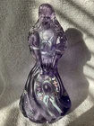 Fenton Glass Purple Amethyst Southern Belle Signed Handpainted 95TH Anniversary