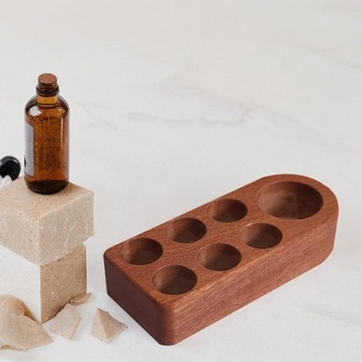 Holzaufsteller für ätherische Öle, 7 Gitter, ätherischer Flaschenhalter, vielseitig