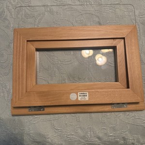Crate&Barrel Wood & Acrylic Foldable Cookbook Stand Brown Clear 373-796
