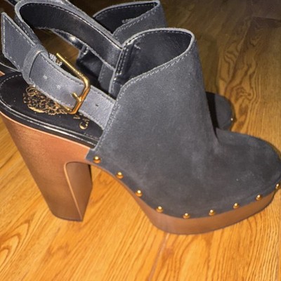 Vince Camuto Shoes Size 8 Black Suede Studded Heel