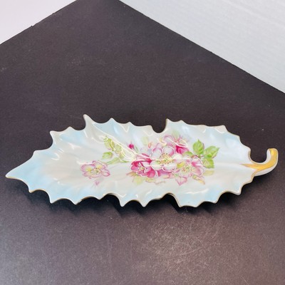 VTG Arnart Trinket Dish - Signed - Hand Painted Porcelain Gold Trim Japan 1950s