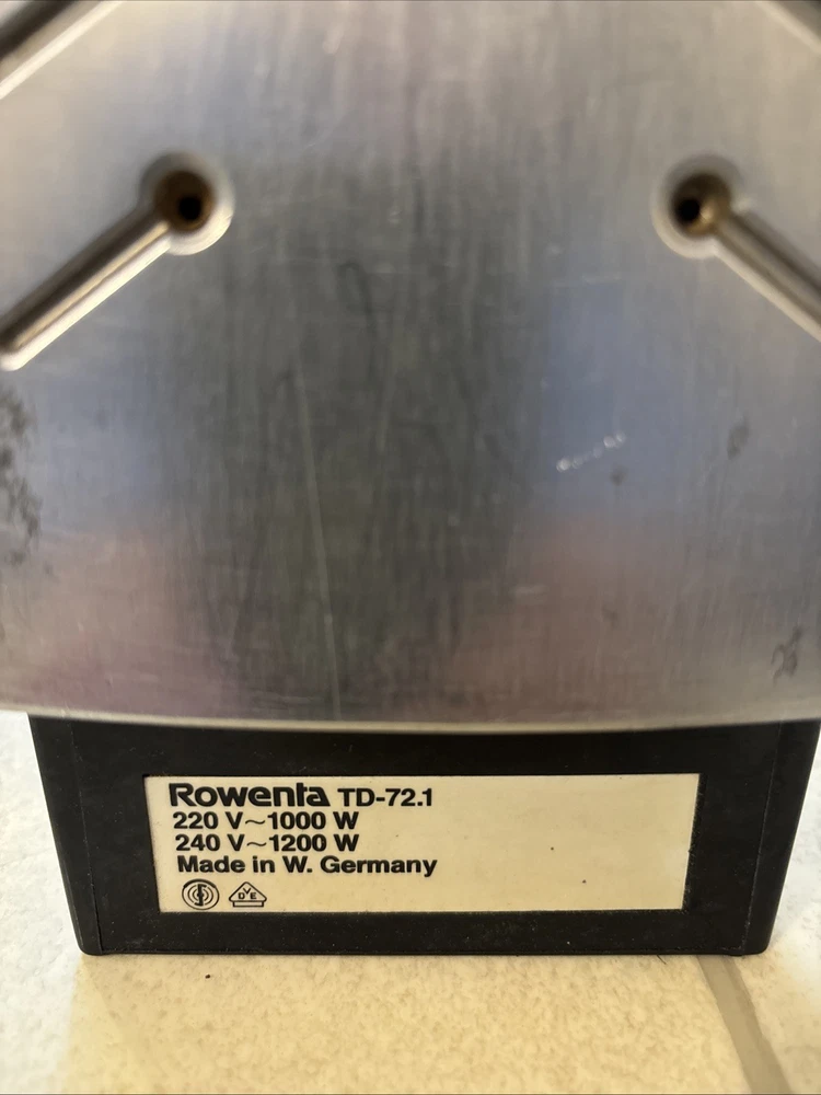 altes Rowenta Bügeleisen TD-72.1.  Made in West Germany