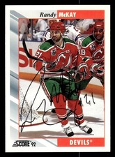 1992 Score Hockey #339 Randy McKay Signed Autograph (no COA)