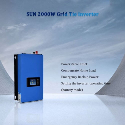 Inverter Tirante Rete Solare 2000W Con Limitatore Onda Sinusoidale Pura DC45-90V AC230V WIFI - Foto 2 di 14