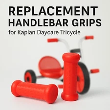 Replacement Handlebar Handle Bar Grips for Kaplan Daycare Tricycle Soft Red