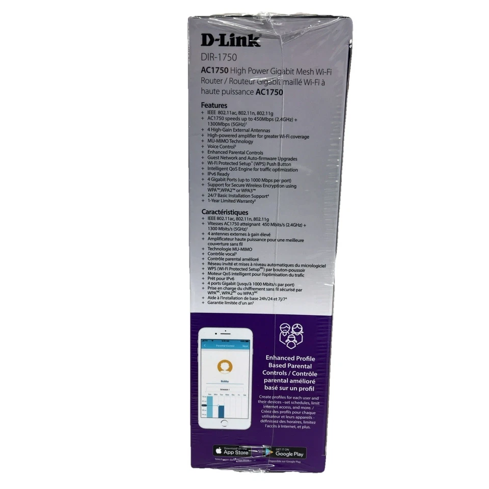 AC1750 High Power Gigabit Mesh Wi-Fi Router - DIR-1750 - Image 3 of 4