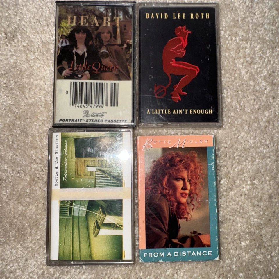 Classic Rock Pop Cassette Lot Heart David Lee Roth Hootie Bette Midler - Image 2 of 2
