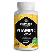 Vitamin C 1000 Mg Hochdosiert+Zink Vegan Tabletten 360 St