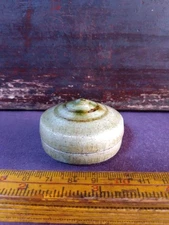 Antique Pottery Incense Container Case Japanese 19Th Century Edo SETO Kogo 2.2in