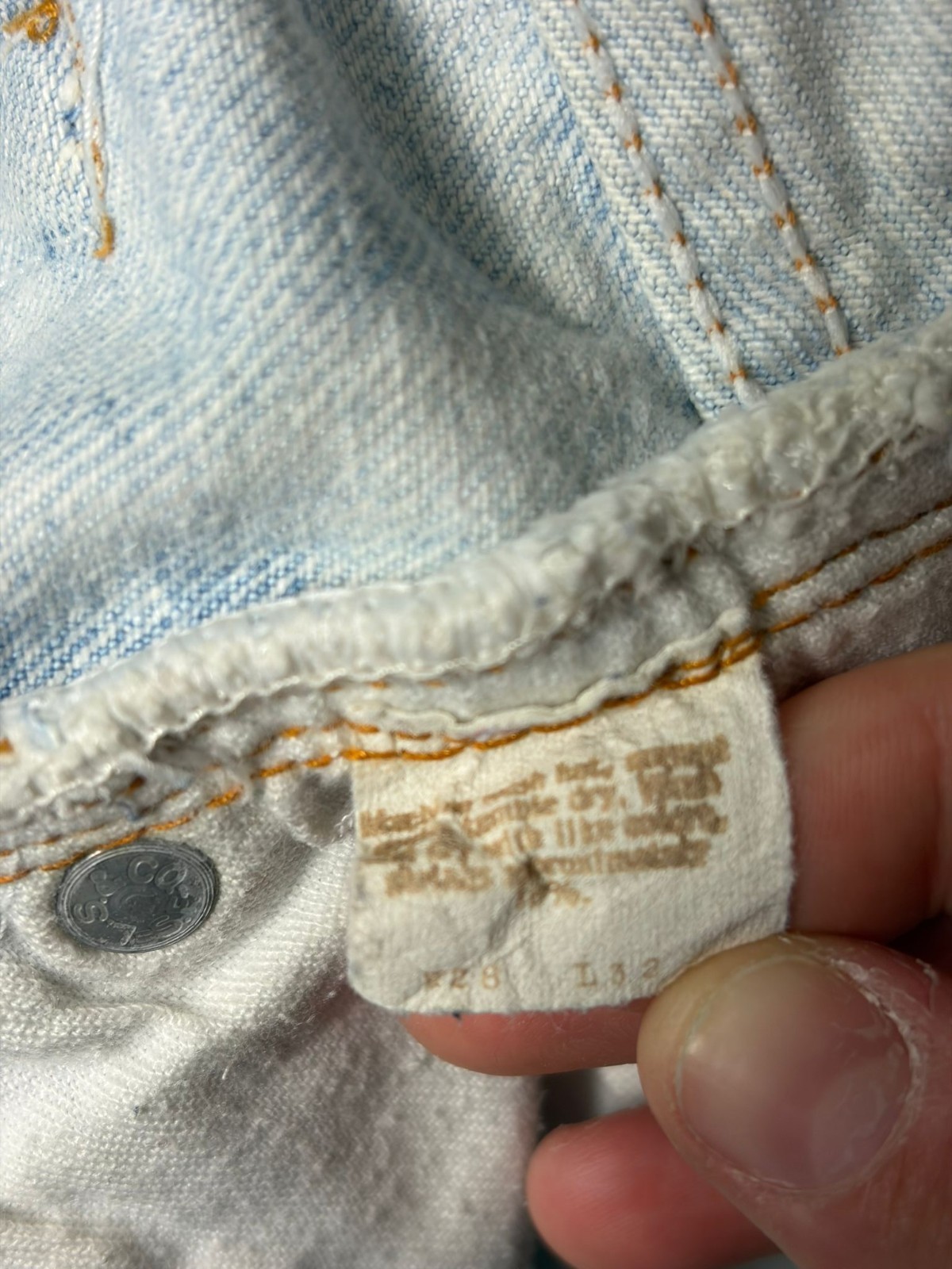 Levi’s 501 Made in USA 90’s/2000 rare flared vintage faded streetwear (J-891) image 4