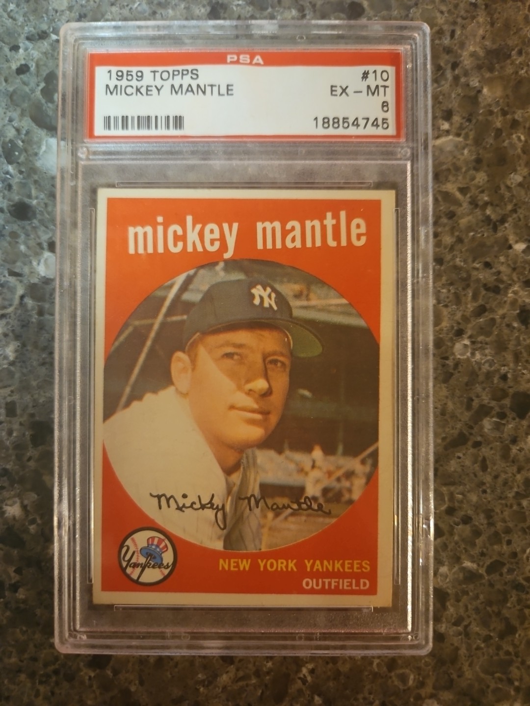 1959 Topps Mickey Mantle #10 New York Yankees PSA 6
