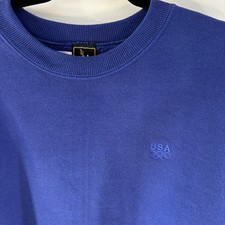 USA Olympics JCPenney Royal BLUE Crewneck Sweatshirt USA made Mens XL VTG 90s