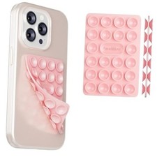Silicone Suction Cup Phone Case Mount Double Sided, Phone 3 inches pink