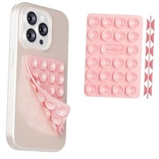 Silicone Suction Cup Phone Case Mount Double Sided, Phone 3 inches pink