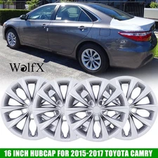 16 inch Wheel Rims Cover Snap On Hubcaps for 2015-2017 Toyota Camry Sliver 4pcs