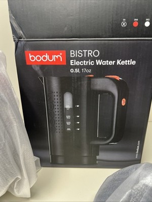 Bodum Bistro Electric Water Kettle Plastic 17 Ounce 0.5 Liter Black 11451