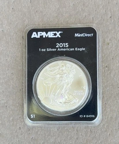 2015 American Silver Eagle $1 Coin - Brilliant Uncirculated APMEX Mint Direct