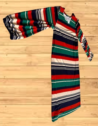 Vintage Maggie Breen Too Dress Girls 16 Striped Long Sleeve School Church EUC - Picture 2 of 12