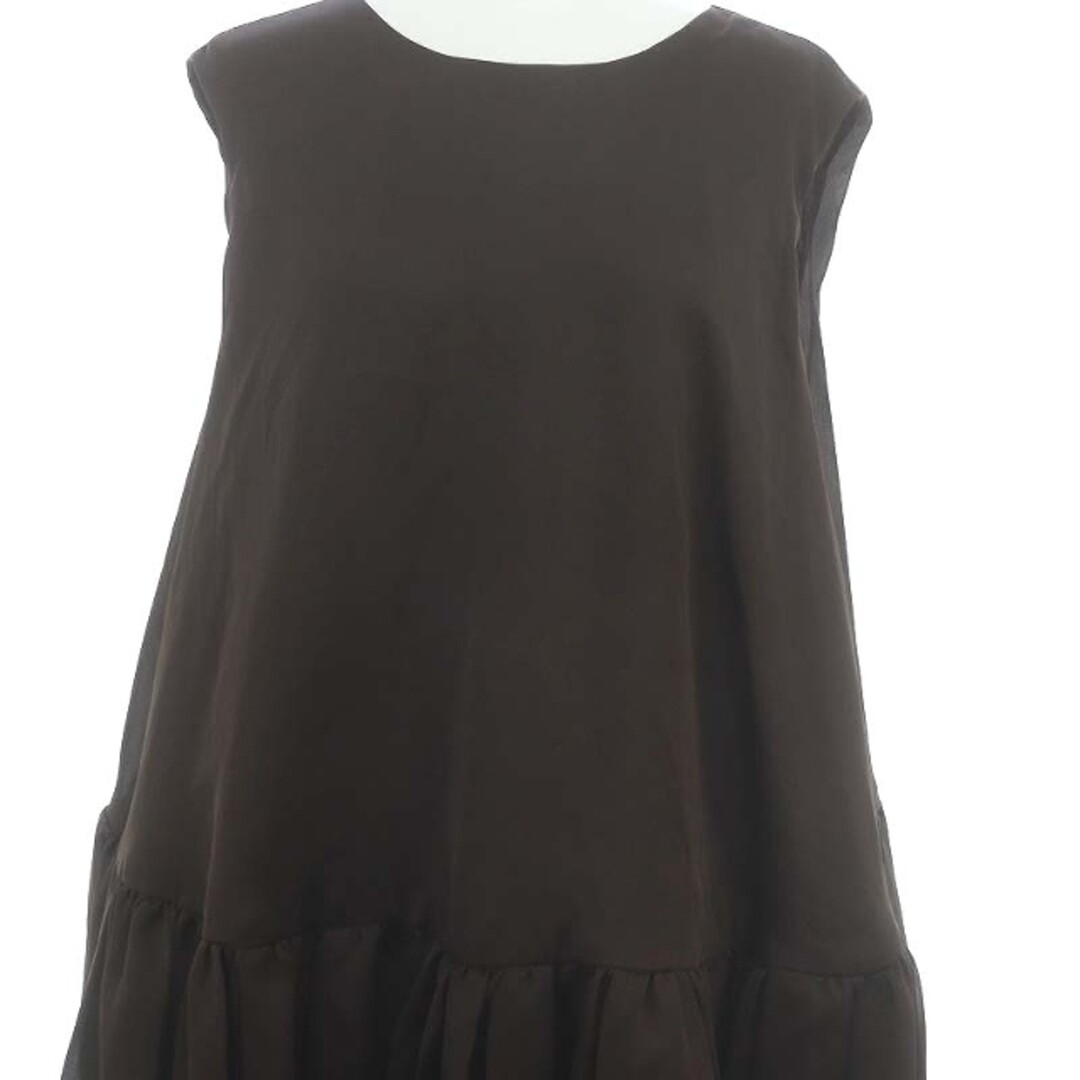 Uour Uhr Back Ribbon Sheer Dress 23SS Long Length Maxi Sleeveless  