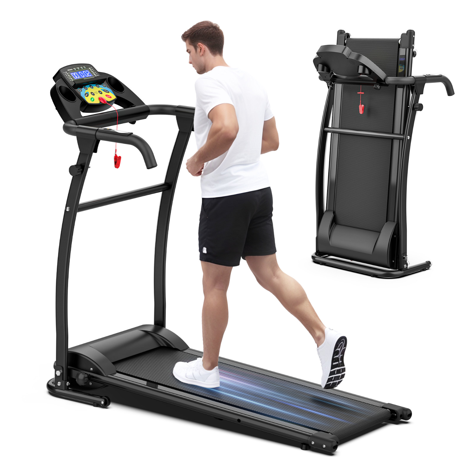 1000W Foldable Treadmill for Home Electric Quiet Folding Running