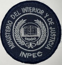 Vintage INPEC Ministerio del Interior y de Justicia Patch Sew-OnUsed B9