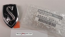 Genuine Nissan S14 Hood Shield Emblem Black New 65892-80f00 Genuine Nissan S14 Hood Shield Emblem Black New 65892-80f00