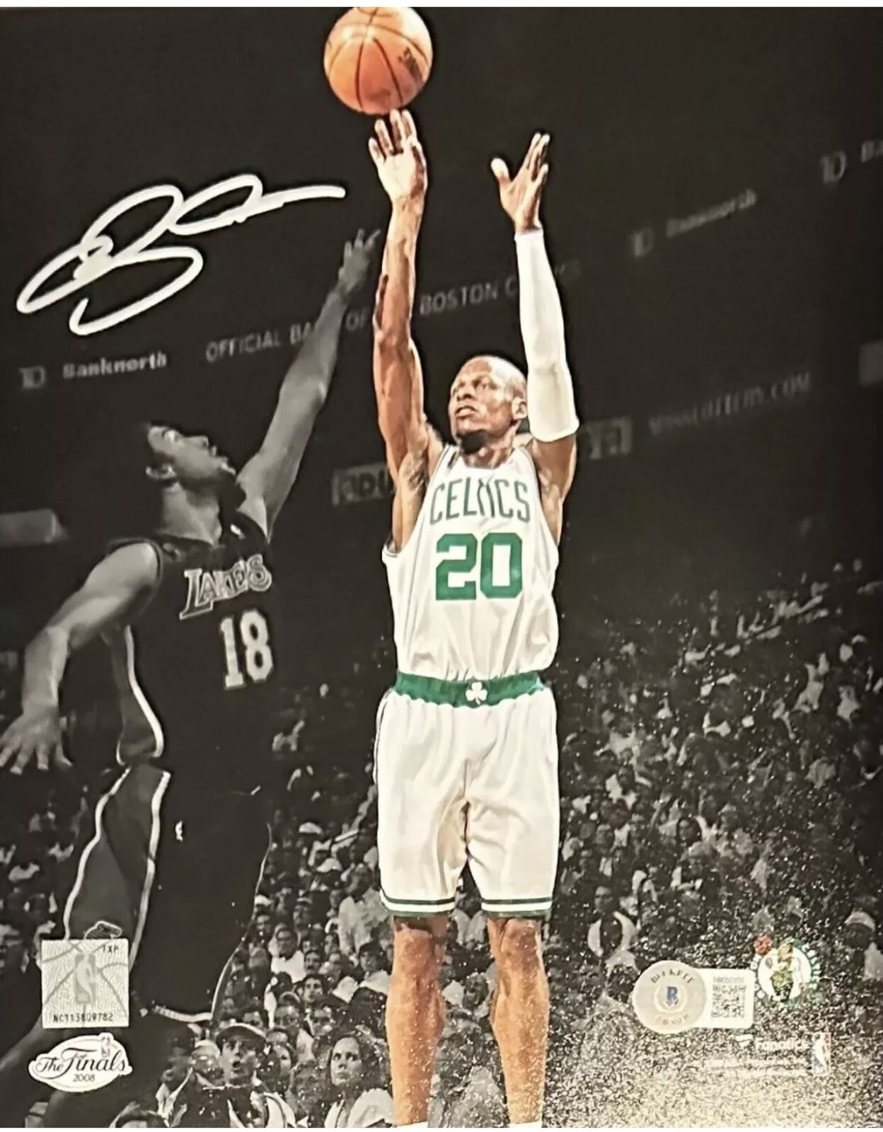 Ray Allen Autographed Signed Boston Celtics 8x10 Photo - BAS - HOF 