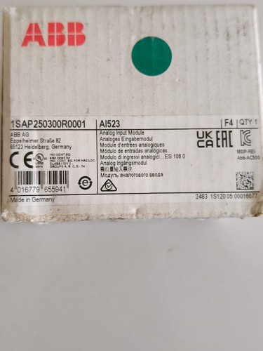 ABB AI523 1SAP250300R0001 24VDC 5W 16AI ANALOG INPUT MODULE FREE FAST SHIPPING - Picture 2 of 8