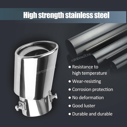 Exhaust Pipe Tip Rear Throat Muffler Stainless Steel For Honda Accord